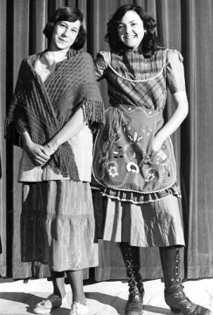 Jackie Green and Caroline Mates, My Fair Mady, Farnham College 1977