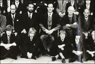 Staff group from the 1972 Farnham Grammar School photo
