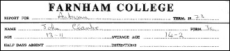 Farnham College 1973