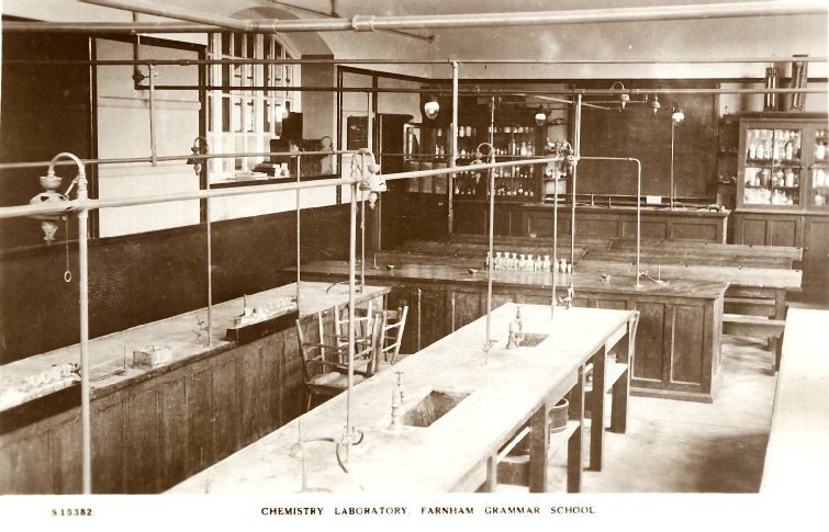 Farnham Grammar School Chemistry Laboratory c1906